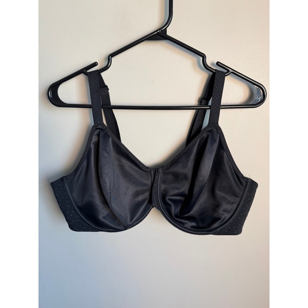 Wacoal Womens Black Solid Underwire Bra 42D Minimalist Basic Everyday